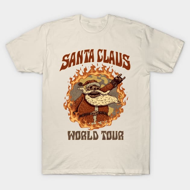 Santa Claus World Tour Vintage T-Shirt by benjaminhbailey